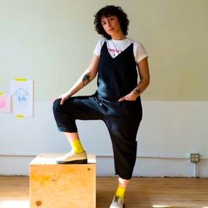 Tony Chestnut Linen Jumpsuit